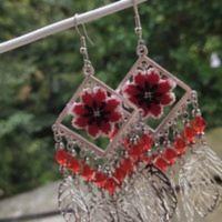 阿卯手工绣耳环 阿卯手工绣耳环