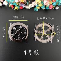 1号（2只价格） 女鞋搭扣夹扣饰品鞋子装饰配件金属水钻鞋扣可拆卸鞋花配饰鞋饰品