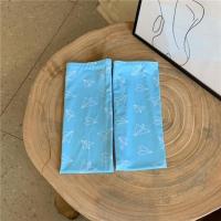 蓝色纸飞机 均码 夏日防晒bi备冰丝清凉袖套女 出游防晒手袖护臂可爱冰袖子手臂套