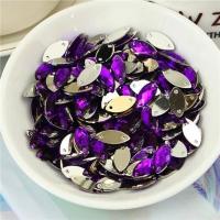 深紫色 DIY服装辅料7*15mm马眼台湾亚克力手缝钻婚纱钻手缝钻100颗