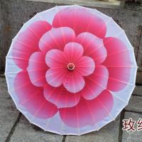 玫红 82 茉莉花伞摄影道具伞旗袍走秀伞工艺伞舞蹈伞绸布古典伞舞台道具伞