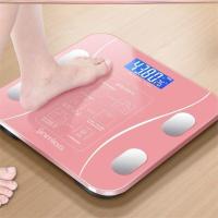 电池款-瘦腰玫瑰金-O48 成人家用小米体重称智能体脂秤男女轻牛脂肪精准人体减肥电电子秤