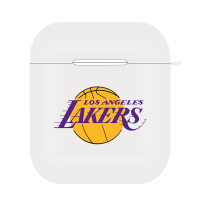 湖人队徽白色 磨砂款 airpods保护套湖人科比NBA篮球适用苹果2代蓝牙耳机TPU软盒子壳