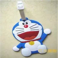 圆形—稍薄—招手笑 哆啦A梦多啦A梦蓝胖子叮当猫硅胶行李牌旅行箱行李箱标签牌登机牌