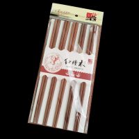 红檀木袋装 精品进口特供筷子 特级防霉 5双装 铁木防霉鸡翅木筷子防滑无漆无蜡家用高档木质快子实木餐具耐高温