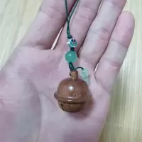 绿檀铃铛 紫檀绿檀彩虹木木雕车钥匙挂饰卡通可爱小福猫小鹿手机链木雕工艺