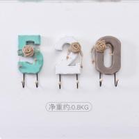 520 HOME创意木质装饰花朵挂钩衣帽钩店铺橱窗展示家居卧室衣帽架