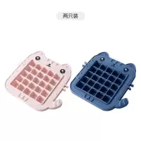 粉色小猫+蓝色小猫 冻冰块模具硅胶冰格冰球制冰神器冰盒存储盒商用盒冰制冰器速冻器