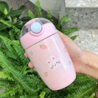 单杯 304款粉色280ML 三樱保温杯女学生韩版可爱少女心水杯吸管杯高颜值杯子便携随手杯