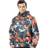 迷彩桔红（男） L 户外迷彩冲锋衣男女潮牌春秋薄款防水防风衣四季外套西藏登山服潮