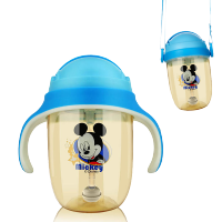5866米奇蓝-单吸管盖240ML 迪士尼PPSU学饮杯 男女宝宝吸管杯 婴儿6-12月鸭嘴杯