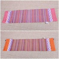 小号枕套+内胆布-玫红色 粗布成人颈椎枕套枕皮圆柱护颈枕套荞麦壳颈椎糖果形枕头套不含芯