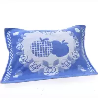 苹果蓝一对 卓淘棉质加厚枕巾一对装回礼柔软舒适枕巾两条50X70CM