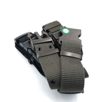 正品LU小号(2尺8以下) 均码 棉质编织外腰带男尼龙帆布编制武装外腰带学生军训腰带