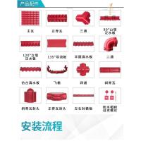 深灰色 合成ASA树脂瓦片屋顶加厚塑料瓦仿古别墅隔热屋面瓦琉璃瓦建筑用