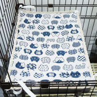 白色和风猫+凉席(双面可用) XS-超小型[22*40CM]收藏加购优先发货 猫垫子四季通用猫笼平台垫睡觉用猫咪宠物笼子