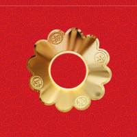 %特厚+(高端款)//丨4寸金色[ 图案] 香灰托丨 香炉家用供奉插香供佛佛具大号家用室内财神爷香炉小号烧香上香炉