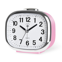 粉色[音乐-掌柜推荐] 12.5厘米 北极星小闹钟学生专用起床神器儿童男女孩卧室时钟夜光闹铃床头钟