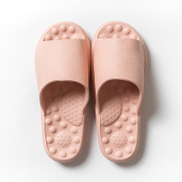 7022按摩轻款粉色 适合37-38的脚 脚底指压鹅卵石足底按摩拖鞋女穴位足疗鞋居家防滑室内男夏天家用