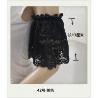 42号 黑色 一双 M 服装DIY蕾丝手臂套接长短袖 遮大臂肉防晒假袖子装饰喇叭袖手袖套