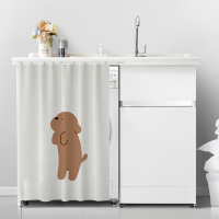 1 全店图案都能定制 帆布滑轨 滚筒洗衣机套罩遮挡帘防水防晒阳台橱柜门帘遮阳帘盖布防尘罩盖巾