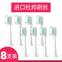 杜邦刷丝8支白(拜尔齿道X1/X5/X6/X9) 适配拜尔电动牙刷头X1/X1splus/X5/X7/X9/X11通用替