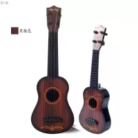 中号黑桃色42CM高+拨片+简易教程 儿童电子吉他儿童吉他玩具尤克里里可弹奏仿真乐器小男女孩初学音