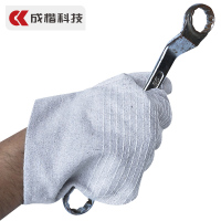 (双面可用)24道线-双层x20双[正常发货] L 20帆布手套双层加厚耐磨电焊防护劳保用品布手套机械工作工业劳工