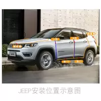 指南者 四门密封升级套件 JEEP指南者自由光自由侠大指挥官专用全车门隔音密封条配件改装饰