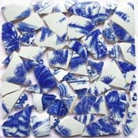 AY-0027 青花瓷 陶瓷窑变马赛克 鹅卵石园林背景墙客厅卫生间厨房瓷砖地砖