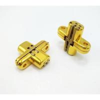 金合金镀金折叠铰链 0度折叠板橱柜门折叠小铰链转换180度平面支撑暗藏门铰隐形小合页