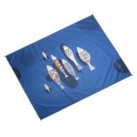 鱼图案-1×1.4米 沙滩垫子防水防沙海边防水防潮便携户外ins风帐篷野餐布地垫超轻