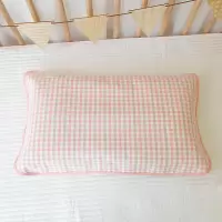 粉格苎麻儿童枕巾单条装 30*50cm 柔软婴儿冰丝苎麻枕巾夏季凉爽防脱落冷感宝宝幼儿园头巾一对装