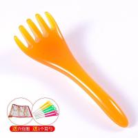 五爪按摩器[蜜蜡黄色] 拔筋棒五爪头部按摩器经络按摩梳全身点穴挠头按摩爪子头皮放松减