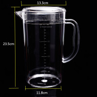 2升透明款带刻度耐摔耐热 PC塑料冷水壶凉水壶耐热透明过滤茶壶凉水瓶大容量扎壶果汁壶2L