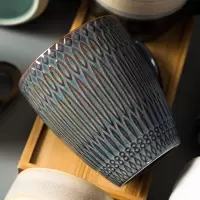 H Mini ceramic mug small coffee mug retro mug with breakfast