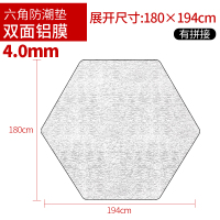 双面铝膜4mm180×194cm 双面铝模防潮垫户外防潮垫双人多人铝箔野炊野餐垫睡垫六角地垫
