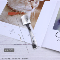 4号方勺 304不锈钢勺子 加厚长柄汤勺儿童饭勺汤匙餐勺圆头冰激凌勺餐具