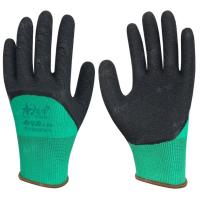 12副星宇奋斗者发泡FL309 L 12副星宇1+1弹力星防护高弹耐磨舒适防滑浸胶磨砂工作劳保手套