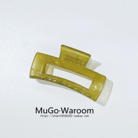 草绿色 MuGo韩式透明感基础抓夹洗澡后脑勺盘发夹 树脂抓夹发饰头饰