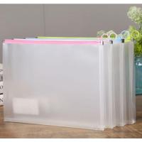 A4/4个(每色1个)325*250 学生考试专用袋子透明塑料防水手提袋考生用试卷资料拉链档案袋