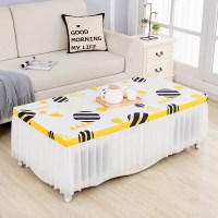 简约线条 宽40长50高15(床头柜) 茶几套罩桌布餐桌垫客厅长方形加厚台布蕾丝布艺防水防尘保护套子
