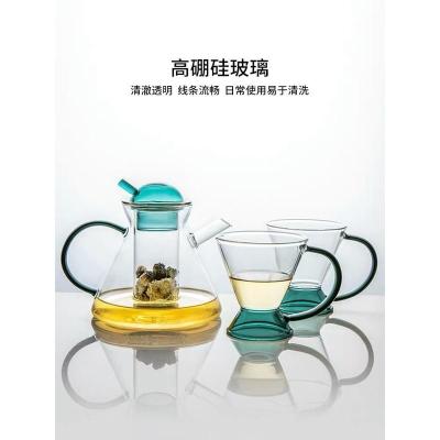 湖绿一壶两杯 河间市日桃玻璃制品经营部日式ins风茶具套装