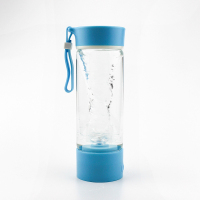 蓝色400ml(送硅胶套) 预售3月28号发货 玻璃自动搅拌杯懒人咖啡杯创意便携健身水杯奶昔蛋白粉电动摇摇杯