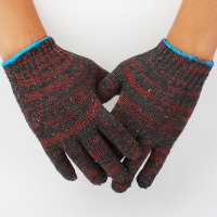 500g花纱手套(12双) 750g/850g线手套纱手套加厚漂白棉纱耐用防滑修车防护手套劳保