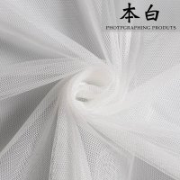 本白 10元5米 软网纱布蚊帐布料面料网纱加密小孔头纱网眼软纱演出服网眼布网布
