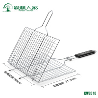 森林人家烧烤用具烤鱼夹子烧烤夹板网家用烤鱼夹工具烤鱼网夹配件