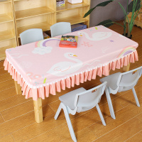 天鹅湖 桌子尺寸40*60cm 卡通幼儿园桌布桌子布套课桌餐桌布罩套茶几台桌罩耐脏无味长方形