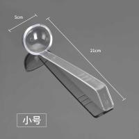 小号 果酱勺奶茶店专用PC透明塑料长柄勺子汤勺份数盆透明勺子长柄配套