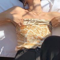 黄色[骏马之城] 高档仿真丝丝巾法式洋气薄款方巾修身内搭性感抹胸披肩围巾女时尚